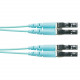 Panduit Fiber Optic Patch Duplex Network Cable - 7 ft Fiber Optic Network Cable for Network Device - First End: 2 x LC Male Network - Second End: 2 x LC Male Network - Patch Cable - 50/125 &micro;m - Aqua - 1 Pack - TAA Compliance FZ2ELLNLNSNM002