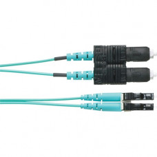 Panduit Fiber Optic Duplex Network Cable - 9.84 ft Fiber Optic Network Cable for Network Device - First End: 2 x LC Male Network - Second End: 2 x SC Male Network - 50/125 &micro;m - Aqua - TAA Compliance FX2ELLNSNSNM003