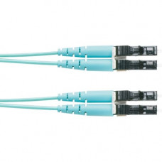 Panduit Fiber Optic Duplex Network Cable - 3 ft Fiber Optic Network Cable for Network Device - First End: 1 x LC Network - Second End: 1 x LC Network - Patch Cable - 50/125 &micro;m - Aqua - TAA Compliance FZ2ERLNLNSNM001