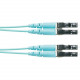 Panduit Fiber Optic Duplex Network Cable - 3 ft Fiber Optic Network Cable for Network Device - First End: 1 x LC Network - Second End: 1 x LC Network - Patch Cable - 50/125 &micro;m - Aqua - TAA Compliance FZ2ERLNLNSNM001