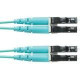 Panduit Fiber Optic Duplex Patch Network Cable - 7 ft Fiber Optic Network Cable for Network Device - First End: 2 x LC Male Network - Second End: 2 x LC Male Network - Patch Cable - 50/125 &micro;m - Aqua - 1 Pack - TAA Compliance FZ2ERLNLNSNM002