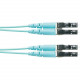 Panduit Fiber Optic Duplex Network Cable - 10 ft Fiber Optic Network Cable for Network Device - First End: 1 x LC Network - Second End: 1 x LC Network - Patch Cable - 50/125 &micro;m - Aqua - TAA Compliance FZ2ERLNLNSNM003