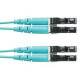Panduit Opticore Fiber Optic Duplex Patch Network Cable - 20 ft Fiber Optic Network Cable for Network Device - First End: 2 x LC Male Network - Second End: 2 x LC Male Network - 1.25 GB/s - Patch Cable - 50/125 &micro;m - Aqua - 1 Pack - TAA Complianc