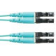Panduit Fiber Optic Duplex Patch Network Cable - 26.25 ft Fiber Optic Network Cable for Network Device - First End: 2 x LC Male Network - Second End: 2 x LC Male Network - 1.25 GB/s - Patch Cable - Aqua - 1 Pack - TAA Compliance FZ2ERLNLNSNM008
