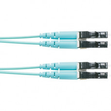 Panduit Fiber Optic Duplex Patch Network Cable - 32.81 ft Fiber Optic Network Cable for Network Device - First End: 2 x LC Male Network - Second End: 2 x LC Male Network - 1.25 GB/s - Patch Cable - Aqua - 1 Pack - TAA Compliance FZ2ERLNLNSNM010