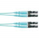 Panduit Fiber Optic Patch Network Cable - 72 ft Fiber Optic Network Cable for Network Device - First End: 2 x LC Male Network - Second End: 2 x LC Male Network - 1.25 GB/s - Patch Cable - Aqua - TAA Compliance FZ2ERLNLNSNM022