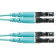 Panduit Fiber Optic Duplex Patch Network Cable - 82.02 ft Fiber Optic Network Cable for Network Device - First End: 2 x LC Male Network - Second End: 2 x LC Male Network - 1.25 GB/s - Patch Cable - Aqua - 1 Pack - TAA Compliance FZ2ERLNLNSNM025