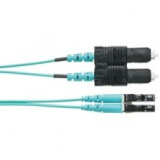 Panduit Fiber Optic Duplex Patch Network Cable - 72.18 ft Fiber Optic Network Cable for Network Device - First End: 2 x LC Male Network - Second End: 2 x SC Male Network - 10 Gbit/s - Patch Cable - 50/125 &micro;m - Aqua - TAA Compliance FZ2ERLNSNSNM0