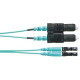 Panduit Fiber Optic Duplex Network Cable - 32.81 ft Fiber Optic Network Cable for Network Device - First End: 2 x LC Male Network - Second End: 2 x SC Male Network - 10 Gbit/s - Patch Cable - 50/125 &micro;m - Aqua - TAA Compliance FZ2ERLNSNSNM010