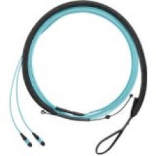 Panduit Fiber Optic Duplex Network Cable - 4.92 ft Fiber Optic Network Cable for Network Device - PanMPO Female Network - Second End: 2 x LC Male Network - Aqua - 1 - TAA Compliance FZTRL7NQSONM1.5