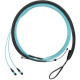 Panduit Fiber Optic Duplex Network Cable - 3.28 ft Fiber Optic Network Cable for Network Device - PanMPO Female Network - Second End: 2 x LC Male Network - Aqua - 1 - TAA Compliance FXTRL7NQSONM001