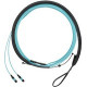 Panduit QuickNet Fiber Optic Network Cable - 7 ft Fiber Optic Network Cable for Network Device - First End: 1 x PanMPO Female Network - Second End: 2 x LC Male Network - Aqua - 1 Pack - TAA Compliance FZTRP7NQSONF007