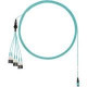 Panduit Fiber Optic Duplex Network Cable - 12 ft Fiber Optic Network Cable for Network Device, Switch, Server, Patch Panel - First End: 1 x PanMPO Male Network - Second End: 6 x LC Male Network - Aqua - 1 Pack - TAA Compliance FZTRP8NUHSNF012