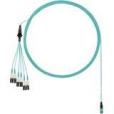 Panduit Fiber Optic Duplex Network Cable - 9 ft Fiber Optic Network Cable for Network Device, Switch, Server, Patch Panel - First End: 1 x PanMPO Male Network - Second End: 6 x LC Male Network - Aqua - 1 Pack - TAA Compliance FZTRP8NUHSNF009