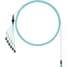 Panduit Fiber Optic Duplex Network Cable - 10 ft Fiber Optic Network Cable for Network Device, Switch, Server, Patch Panel - First End: 1 x PanMPO Male Network - Second End: 6 x LC Male Network - Aqua - 1 Pack - TAA Compliance FZTRP8NUJSNF010