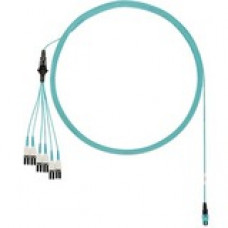 Panduit Fiber Optic Network Cable - 39 ft Fiber Optic Network Cable for Network Device - First End: 1 x PanMPO Male Network - Second End: 1 x LC Male Network - Aqua - 1 Pack - TAA Compliance FZTRP8NUJSNF039