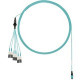 Panduit Fiber Optic Network Cable - 32 ft Fiber Optic Network Cable for Network Device - First End: 1 x PanMPO Male Network - Second End: 1 x LC Male Network - Aqua - 1 Pack - TAA Compliance FZTRP8NUJSNF032