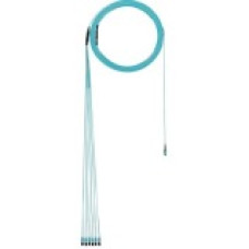 Panduit Fiber Optic Duplex Network Cable - 131.23 ft Fiber Optic Network Cable for Network Device - First End: 1 x MPO Female Network - Second End: 2 x LC Male Network - 50/125 &micro;m - Aqua - 1 - TAA Compliance FZTYL5EL2SAM040