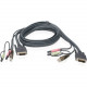 IOGEAR G2L7D02UI KVM Cable - 6 ft DVI/Mini-phone/USB KVM Cable for KVM Switch - First End: 1 x Type A Male USB, First End: 1 x DVI-I (Single-Link) Male Video, First End: 2 x Mini-phone Male Audio - Second End: 1 x Type B Male USB, Second End: 1 x DVI-I (S