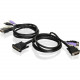 IOGEAR 10ft. Dual Computer USB DVI KVM Cable with Audio - for Computer, Audio/Video Device, Keyboard/Mouse, KVM Switch, Server - 10 ft - 1 Pack - 1 x D-sub Male - 2 x USB Type A Male Keyboard, 2 x USB Type A Male Mouse, 2 x DVI-D (Single-Link) Male Digita