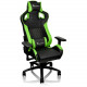 Thermaltake Tt eSPORTS GT Fit F100 Gaming Chair - For Game - Foam, Steel, Metal, Polyvinyl Chloride (PVC), Aluminum, Faux Leather - Black, Green GC-GTF-BGMFDL-01
