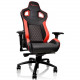 Thermaltake Tt eSPORTS GT Fit F100 Gaming Chair - For Game - Foam, Steel, Metal, Polyvinyl Chloride (PVC), Aluminum, Faux Leather - Black, Red GC-GTF-BRMFDL-01