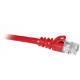 Cp Technologies ClearLinks 1FT Cat. 6 550MHZ Red Molded Snagless Patch Cable - Category 6 for Network Device - 1ft - 1 x RJ-45 Male Network - 1 x RJ-45 Male Network - Red - RoHS Compliance GC6-RD-01
