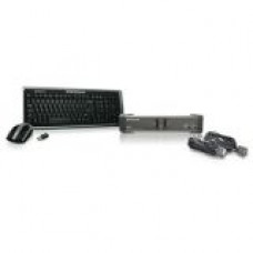 IOGEAR 2 Port DVI KVMP with cables and wireless keyboard / mouse combo GCS1102-KM1