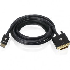 IOGEAR 4K @ 30Hz HDMI To DVI-D Converter Cable - DVI-D/HDMI Video Cable for Video Device, Home Theater System, Computer, Notebook, Blu-ray Player, Gaming Console, TV - First End: 1 x HDMI (Type A) Male Digital Audio/Video - Second End: 1 x DVI-D (Dual-Lin