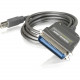 IOGEAR USB to Parallel Adapter - Type A Male USB, Centronics Male Parallel - 6ft GUC1284B