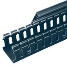 PANDUIT Panduct Type H Hinged Cover Wiring Duct - Cable Duct - Black - 6 Pack - TAA Compliance H2X4BL6