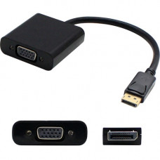 AddOn 5-Pack of 8in H4F02AA#ABA Compatible HDMI Male to VGA Female Black Active Adapter Cables - 100% compatible and guaranteed to work - TAA Compliance H4F02AA#ABA-AO-5PK