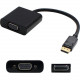 AddOn 5-Pack of 8in H4F02AA#ABA Compatible HDMI Male to VGA Female Black Active Adapter Cables - 100% compatible and guaranteed to work - TAA Compliance H4F02AA#ABA-AO-5PK