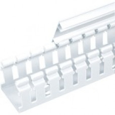 Panduit Cable Guide Wiring Duct - White - 6 Pack - Polyvinyl Chloride (PVC) - TAA Compliance H4X4WH6