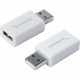Sabrent USB Turbo Charging Adapter - 100 Pack - 1 x Type A Male USB - 1 x Type A Female USB - White HB-SFST-PK125