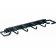 Middle Atlantic Products D-Ring Horizontal Cable Manager - Panel - Black - 1 Pack - 1U Rack Height - 19" Panel Width HCM-1DV