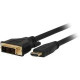 Comprehensive Pro AV/IT Series HDMI to DVI 26 AWG Cable 3ft - 3 ft DVI/HDMI Video Cable for Video Device - First End: 1 x HDMI Male Digital Audio/Video - Second End: 1 x DVI-D (Dual-Link) Male Digital Video - Shielding - Gold Plated Connector - Black HD-D