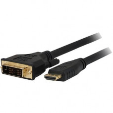 Comprehensive Pro AV/IT Series HDMI to DVI 26 AWG Cable 6ft - DVI/HDMI for Projector, Video Device - 6 ft - 1 x HDMI Male Digital Audio/Video - 1 x DVI-D (Dual-Link) Male Video - Gold Plated Connector - Shielding - Black HD-DVI-6PROBLK
