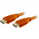 Comprehensive Pro AV/IT High Speed HDMI Cable with ProGrip, SureLength, CL3- Deep Orange 3ft - HDMI for Network Device - 3 ft - 1 x HDMI Male Digital Audio/Video - 1 x HDMI Male Digital Audio/Video - Gold Plated Connector - Shielding - RoHS Compliance HD-