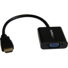 Startech.Com HDMI to VGA Adapter - 1080p - 1920 x 1080 - Black - HDMI Converter - VGA to HDMI Monitor Adapter - 9.60" HDMI/VGA Video Cable for Video Device, Ultrabook, Notebook, Projector, Monitor, Chromebook - First End: 1 x HDMI Male Digital Audio/