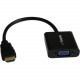 Startech.Com HDMI to VGA Adapter - 1080p - 1920 x 1080 - Black - HDMI Converter - VGA to HDMI Monitor Adapter - 9.60" HDMI/VGA Video Cable for Video Device, Ultrabook, Notebook, Projector, Monitor, Chromebook - First End: 1 x HDMI Male Digital Audio/