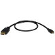 Qvs High Speed HDMI to Micro-HDMI with Ethernet 1080p HD Cable - 3.28 ft HDMI A/V Cable for Audio/Video Device, Camcorder, Cellular Phone, Camera, TV, Projector, Tablet PC - First End: 1 x HDMI (Type A) Male Digital Audio/Video - Second End: 1 x HDMI (Mic
