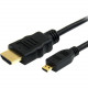 Startech.Com 3m High Speed HDMI&reg; Cable with Ethernet - HDMI to HDMI Micro - M/M - 9.84 ft HDMI A/V Cable for Audio/Video Device, Cellular Phone, TV - First End: 1 x HDMI (Type A) Male Digital Audio/Video - Second End: 1 x HDMI (Micro Type D) Male 