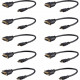 Startech.Com 8in (20cm) HDMI to DVI Adapter, DVI-D to HDMI (1920x1200p), 10 Pack, HDMI Male to DVI-D Female Cable, HDMI to DVI Cord, Black - 8in/20cm HDMI male to DVI-Digital (24-pin) female adapter; Full HD 1920x1200p 60Hz/1080p/Single link/24 Bpp - 28AW