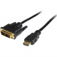 Startech.Com 3 ft HDMI to DVI-D Cable - M/M - 3 ft DVI/HDMI Video Cable for Video Device, TV, Projector, Satellite Receiver, Monitor - First End: 1 x HDMI Male Digital Audio/Video - Second End: 1 x DVI-D Male Digital Video - Shielding - Gold Plated Connec