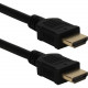 Qvs 1-Meter High Speed HDMI UltraHD 4K with Ethernet Cable - 3.30 ft HDMI A/V Cable for Blu-ray Player, HDTV, TV, Set-top Box, DVD, Switch, Splitter - First End: 1 x HDMI Male Digital Audio/Video - Second End: 1 x HDMI Male Digital Audio/Video - Supports 