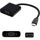 Addon Tech HDMI 1.3 Male to VGA Female Black Active Adapter For Resolution Up to 1920x1200 (WUXGA) - 100% compatible and guaranteed to work - TAA Compliance HDMI2VGA