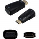 AddOn HDMI Male to VGA Female Black Active Adapter with 3.5mm Audio and Micro USB Ports - 100% compatible and guaranteed to work - TAA Compliance HDMI2VGAADPT