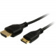Startech.Com 3 ft Slim High Speed HDMI&reg; Cable with Ethernet - HDMI to HDMI Mini M/M - HDMI for Audio/Video Device - RoHS Compliance HDMIACMM3S