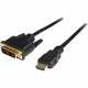 Startech.Com 50 ft HDMI&reg; to DVI-D Cable - M/M - HDMI - 50 ft - 1 Pack - 1 x Male HDMI - 1 x DVI-D Male Video - Black - RoHS Compliance HDMIDVIMM50
